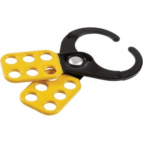 Lockout Hasp: Scissor-Action Hasp, Single Jaw, 6 Padlocks