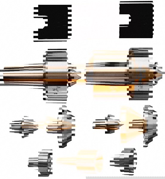 4 Point, 1400 Lb Max Workpiece, Bull Nose, Female, Standard & Tracer Points, Hardened Tool Steel, Live Center & Point Set