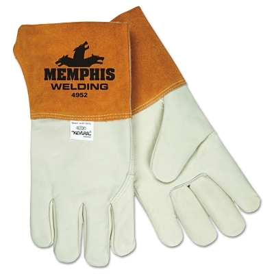 Welding Gloves: Memphis Leather, Pair, for MIG & TIG
