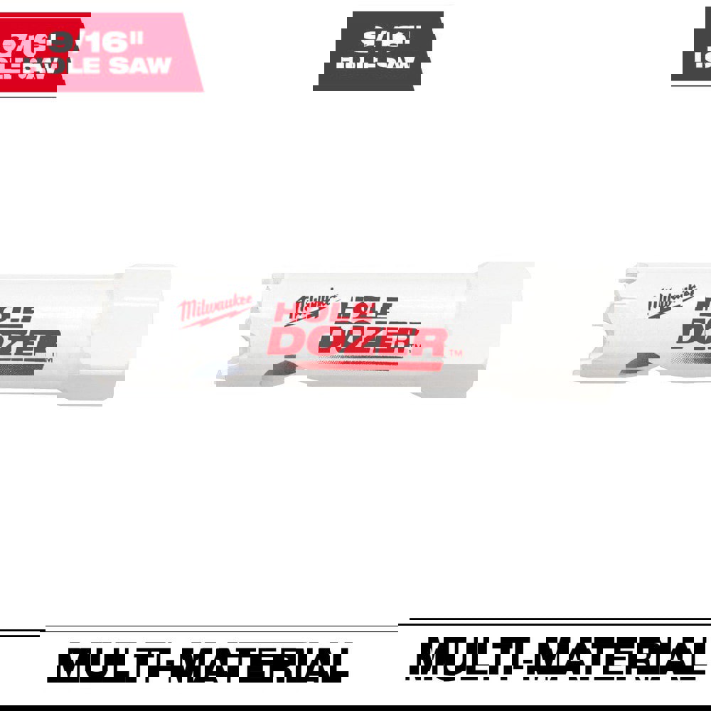 Hole Saws; Saw Diameter (Inch): 9/16 ; Saw Material: Carbide-Tipped ; Cutting Depth (Inch): 1-5/8 ; Cutting Edge Style: Toothed ; Material Application: Aluminum; Drywall; Metal; Plastic ; Pitch Pattern: Constant