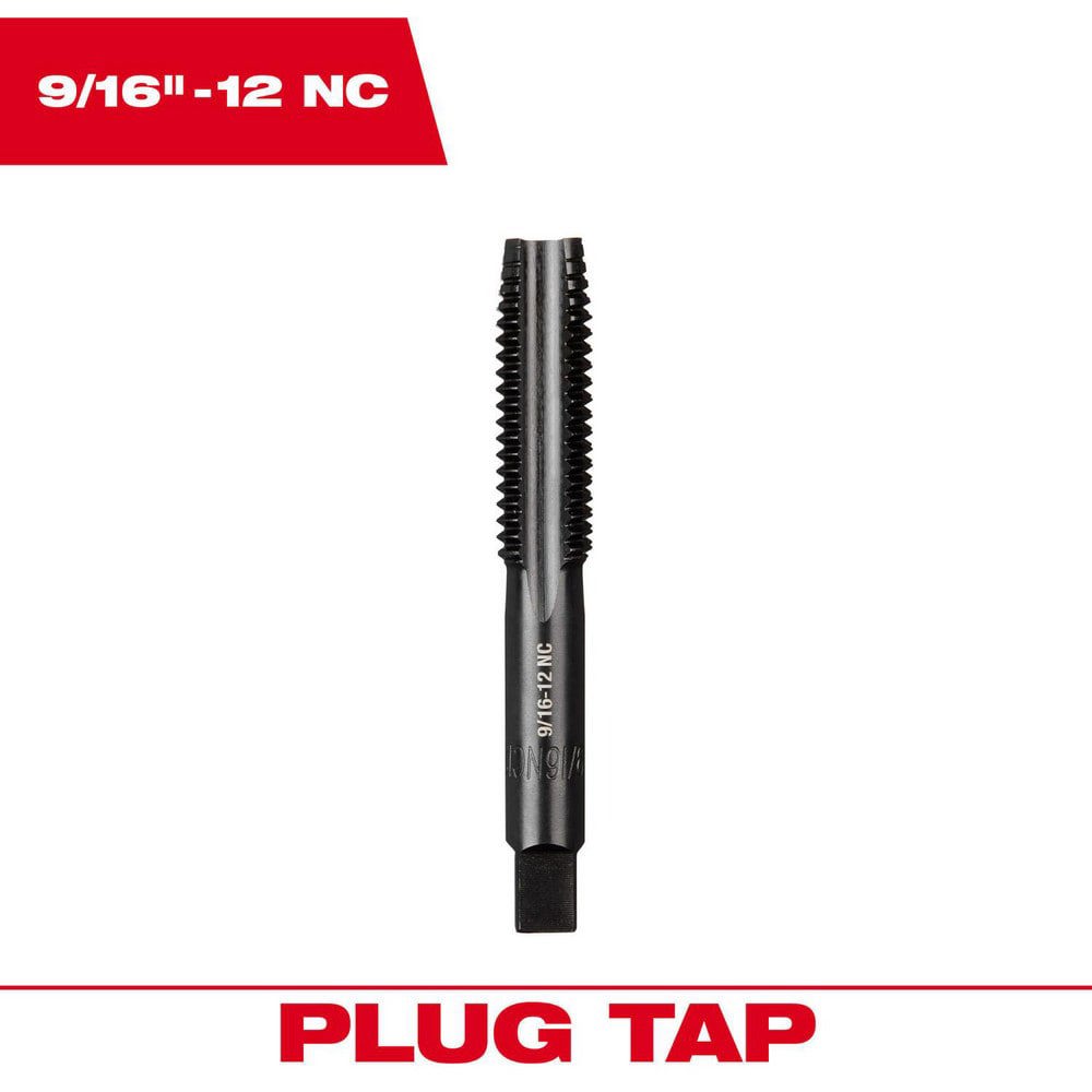 Straight Flute Taps; Tap Type: Straight Flute ; Thread Size (Inch): 9/16-12 ; Overall Length (Decimal Inch): 3.2500 ; Thread Standard: UNC ; Chamfer: Plug ; Material: High-Carbon Steel