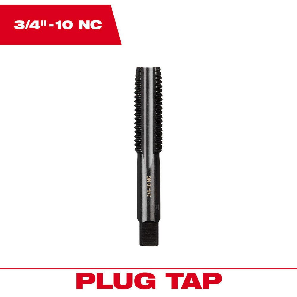 Straight Flute Taps; Tap Type: Straight Flute ; Thread Size (Inch): 3/4-10 ; Overall Length (Decimal Inch): 3.7500 ; Thread Standard: UNC ; Chamfer: Plug ; Material: High-Carbon Steel