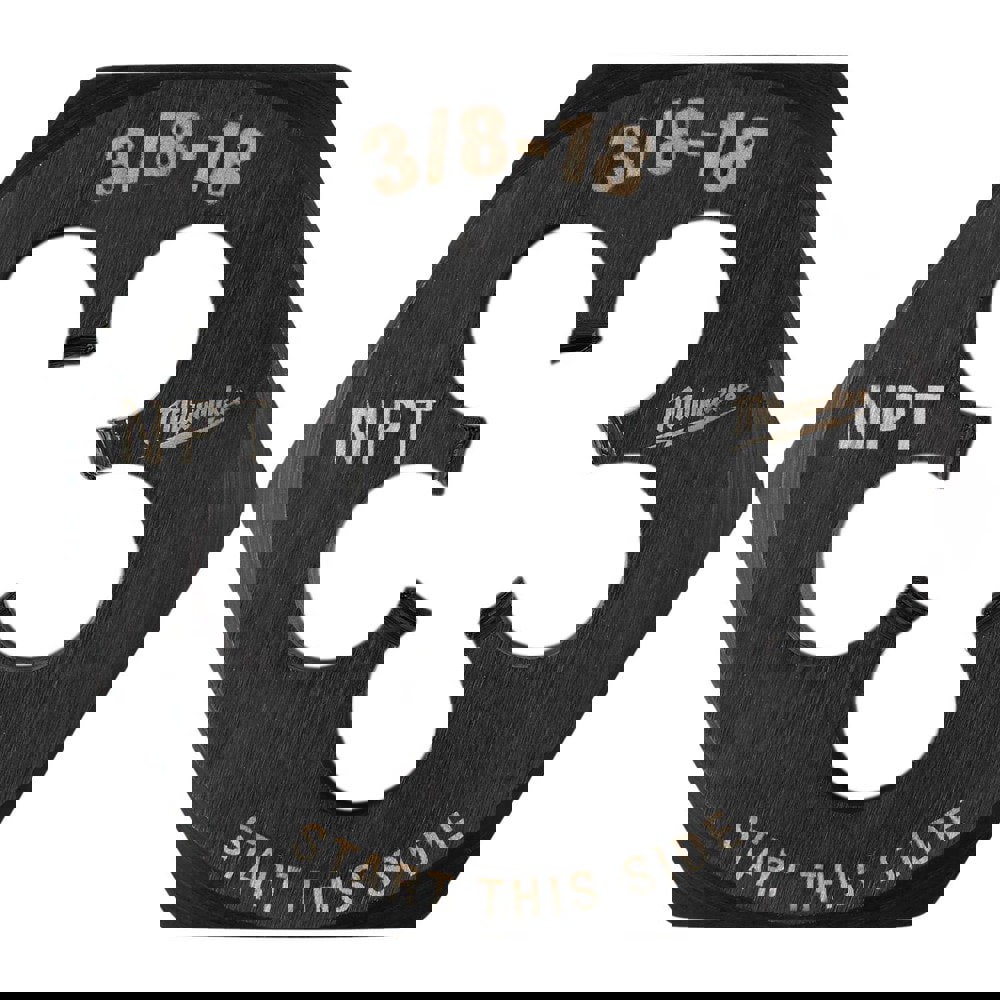 Hex Pipe & Conduit Dies; Thread Size (Inch): 3/8-18 ; Thread Standard: NPT ; Material: Carbon Steel ; Thread Direction: Right Hand ; Hex Size (Inch): 2-1/6 ; Thickness (Inch): 3/4