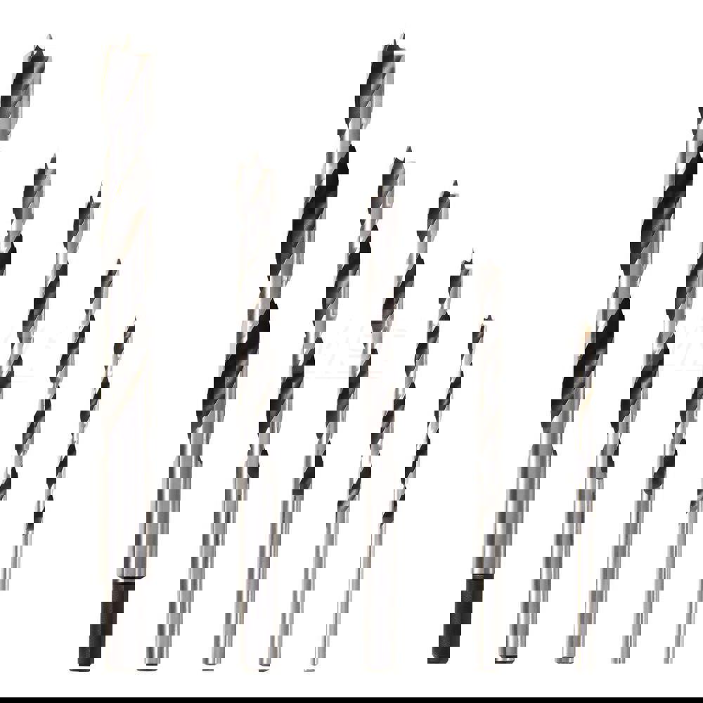 Drill Bit Set: Jobber Length Drill Bits, 5 Pc, Carbon Steel