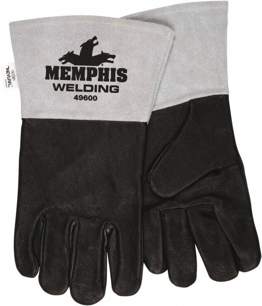 Welding Gloves: Red Ram Size Medium, Pigskin Leather, Pair