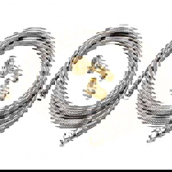 Water Connectors; Length (Inch): 72 ; Inlet Type: Compression ; Inlet Size: 0.375 (Inch); Finish/Coating: Stainless Steel ; Maximum Working Pressure (psi): 125