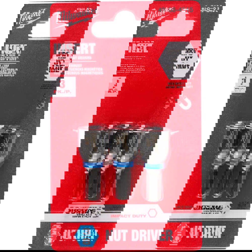 Power & Impact Screwdriver Bit Sets; Bit Type: Impact Nut Driver ; Point Type: Hex ; Drive Size: 3/8 ; Overall Length (Inch): 1-1/2 ; Hex Size Range (Inch): 1/4 ; Blade Width: 1/4