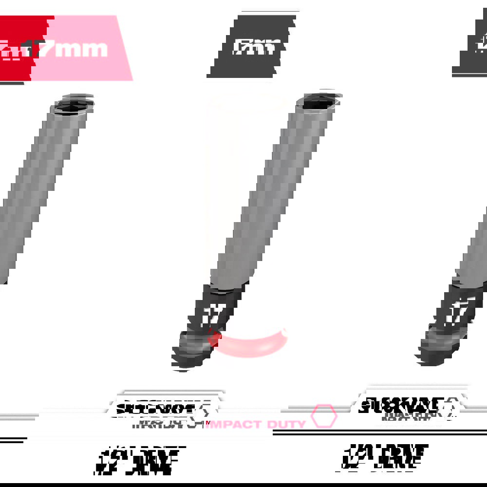 Specialty Sockets; Socket Type: Deep Socket ; Type: Deep ; Drive Size: 1/2 ; Socket Size: 17 mm ; Insulated: No ; Non-sparking: No