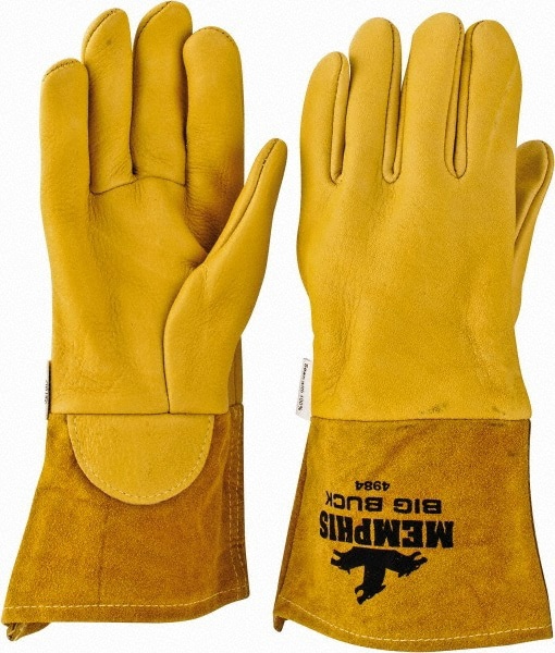 Welding Gloves: Big Buck Size X-Large, Deerskin Leather, Pair