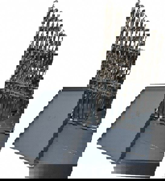 Drill Bit Set: Jobber Length Drill Bits, 15 Pc, 118 &deg;, High Speed Steel