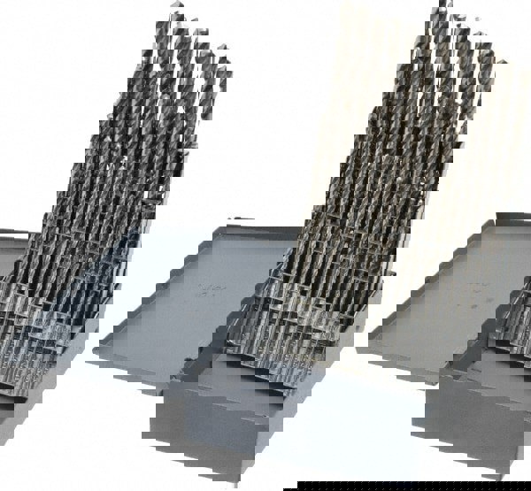 Drill Bit Set: Jobber Length Drill Bits, 60 Pc, 118 &deg;, High Speed Steel