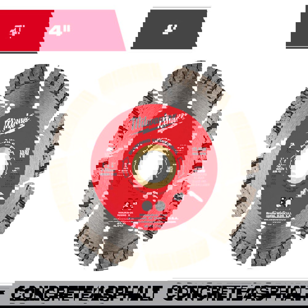 Wet & Dry-Cut Saw Blades; Blade Diameter (Inch): 4 ; Blade Material: Diamond ; Blade Thickness (Decimal Inch): 0.0800 ; Arbor Hole Diameter (Inch): 5/8; 7/8 ; Number of Teeth: 8 ; Arbor Style: Round