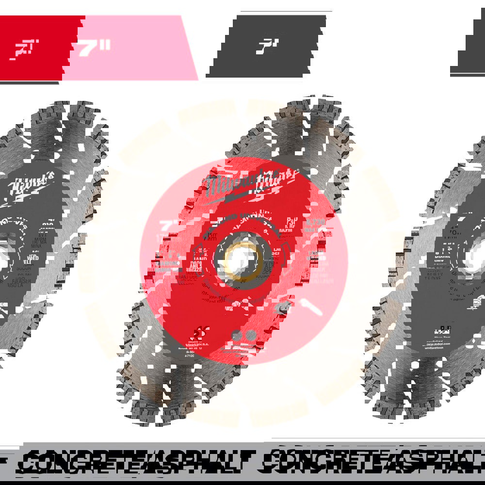 Wet & Dry-Cut Saw Blades; Blade Diameter (Inch): 7 ; Blade Material: Diamond ; Blade Thickness (Decimal Inch): 0.0100 ; Arbor Hole Diameter (Inch): 5/8; 7/8 ; Number of Teeth: 14 ; Arbor Style: Round