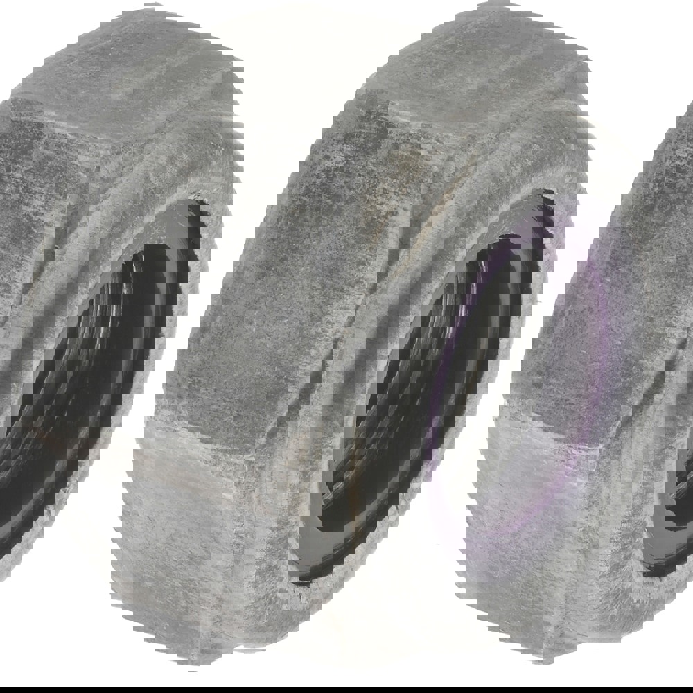 Heavy Hex Lock Nut: Insert, Nylon Insert, 7/8-9, Grade 2 Steel, Bright/Uncoated