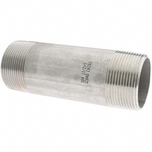 Stainless Steel Pipe Nipple: 1-1/2