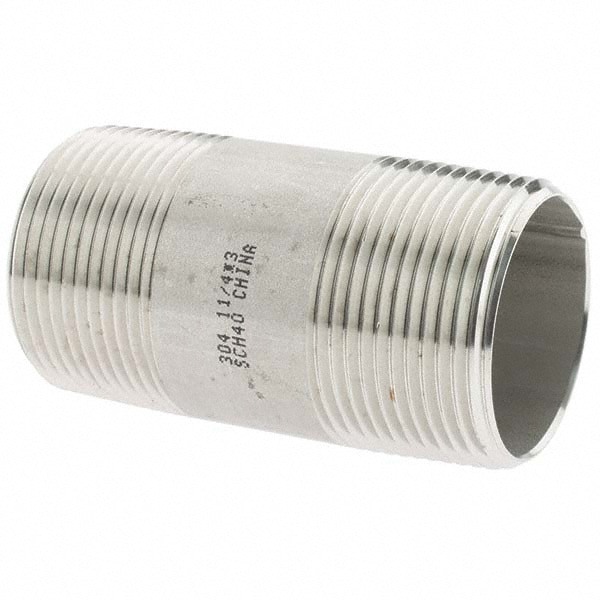 Stainless Steel Pipe Nipple: 1-1/4