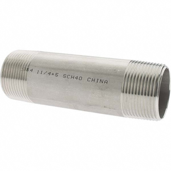 Stainless Steel Pipe Nipple: 1-1/4