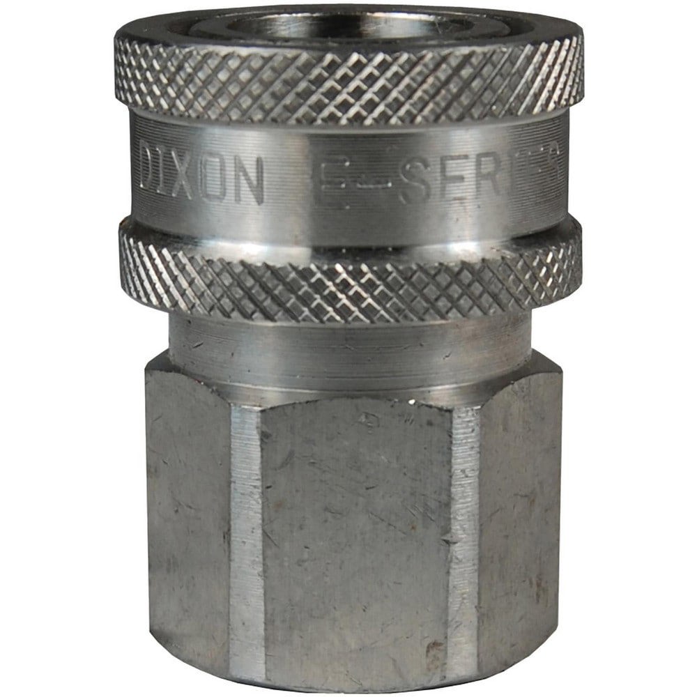 Hydraulic Hose Fittings & Couplings; Type: E-Series Straight Through Female Threaded Coupler ; Fitting Type: Coupler ; Hose Inside Diameter (Decimal Inch): 0.5000 ; Hose Size: 1/2 ; Material: Stainless Steel ; Thread Type: NPTF