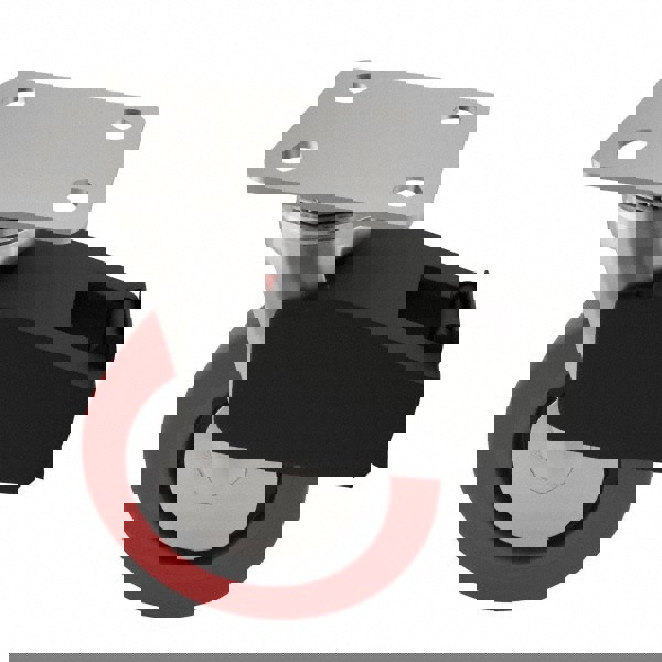 Swivel Top Plate Caster: Polyurethane, 4