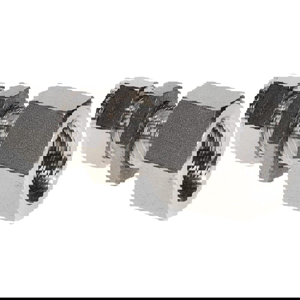 Compression Tube Bulkhead Female Connector: 1/4-18