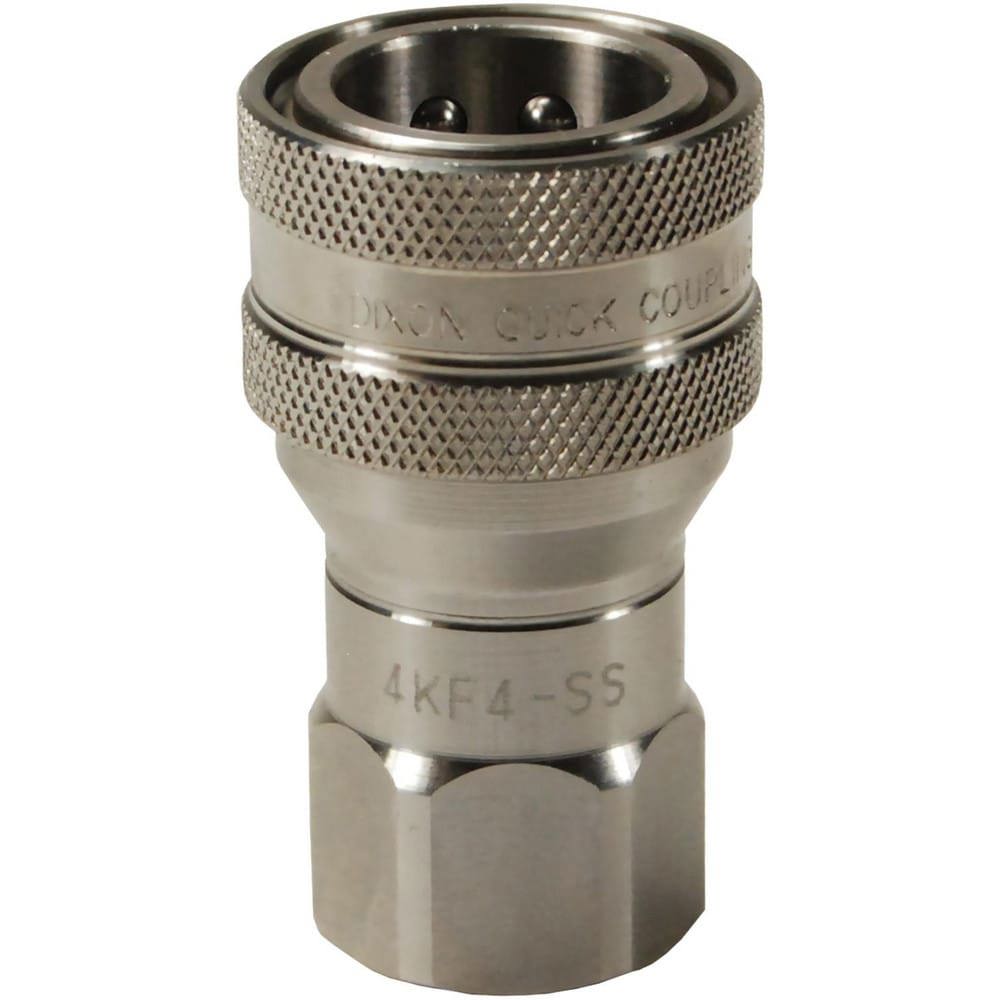 Hydraulic Hose Fittings & Couplings; Type: K-Series ISO-A Interchange Female Coupler ; Fitting Type: Coupler ; Hose Inside Diameter (Decimal Inch): 0.5000 ; Hose Size: 1/2 ; Material: Stainless Steel ; Thread Type: NPTF