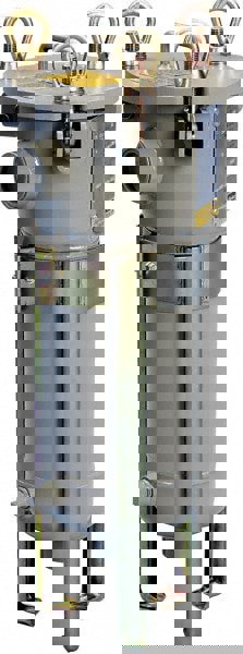 2 Inch Pipe, FNPT End Connections, 18 Inch Long Cartridge, 60.56 Inch Long, Cartridge Filter Housing with Pressure Relief