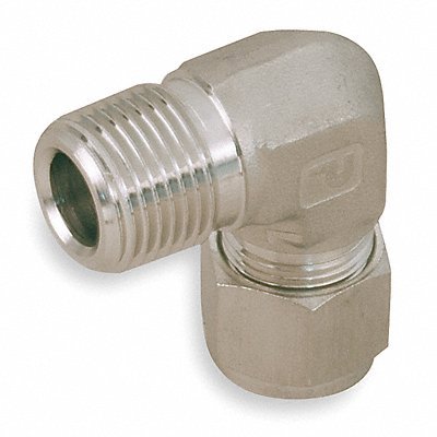 Compression Tube Male Elbow: 1/4-18
