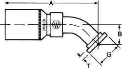 Hydraulic Hose Split Flange Elbow: 0.75