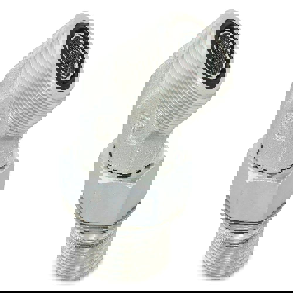 Compression Tube 45 deg Male Elbow: 7/16-20, 1/4