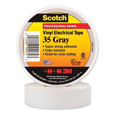 SCOTCH 35 GY 3/4 IN X 66FT VINYL CODING