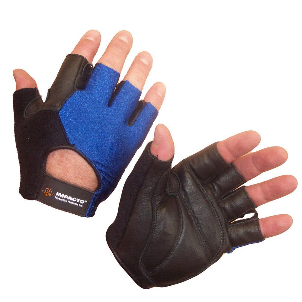 General Purpose Work Gloves: Large, Leather, Lycra, Nylon & Terry