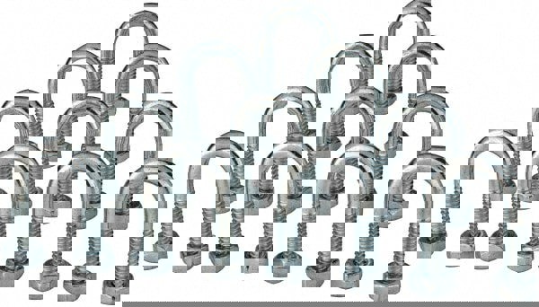 Round U-Bolt: Without Mount Plate, 1/4-20 UNC, 3/4