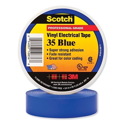 SCOTCH 35 BL 3/4 IN X 66FT VINYL CODING