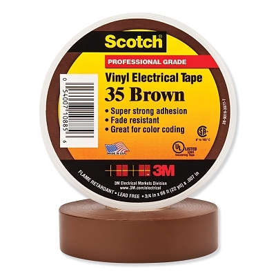 SCOTCH 35 BR 3/4 IN X 66FT VINYL CODING