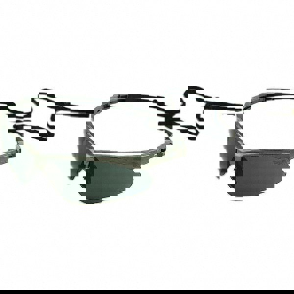 Safety Glass: Scratch-Resistant, Polycarbonate, Gray Lenses, Full-Framed, UV Protection