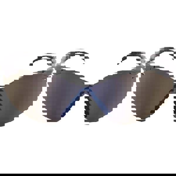 Safety Glass: Scratch-Resistant, Polycarbonate, Blue Lenses, Frameless, UV Protection