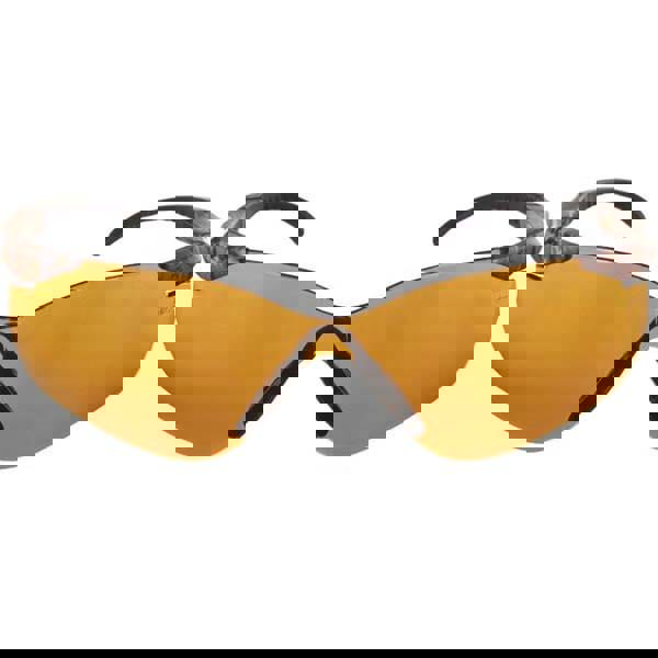 Safety Glass: Scratch-Resistant, Polycarbonate, Brown Lenses, Frameless, UV Protection