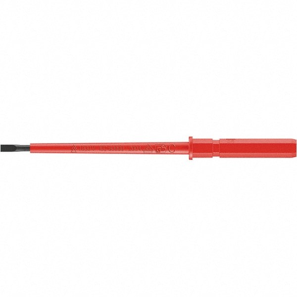 Slotted Screwdriver Bits; Reversible: No ; Drive Size (mm): 9 ; Blade Thickness (mm): 0.6 ; Insulated: Yes ; Additional Information: Inter-Changeable Blade ; Tip Type: Slotted