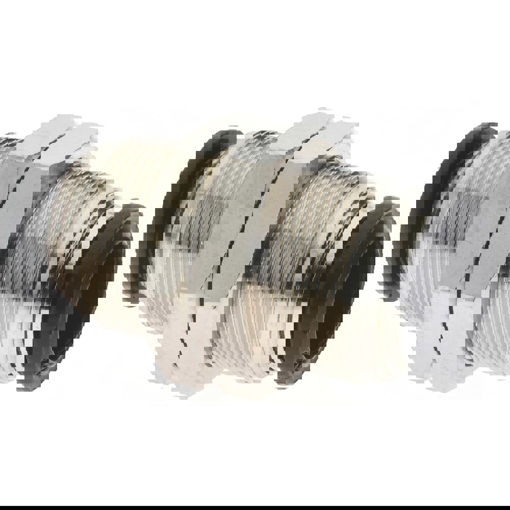 Push-To-Connect Tube to Tube Tube Fitting: Bulkhead Union, M22 x 1 Thread
