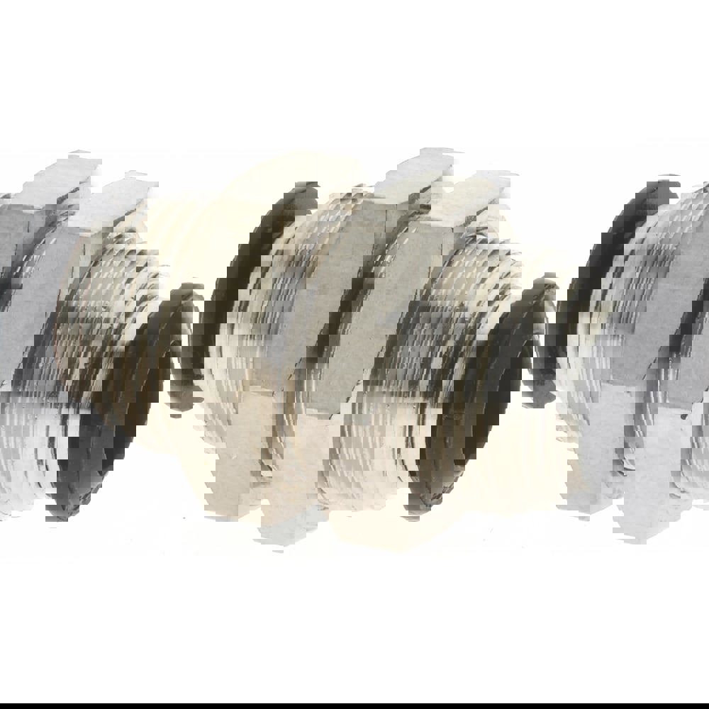 Push-to-Connect Tube x Tube Fitting: Bulkhead Union, M14x1 Thread, 6.00 mm OD