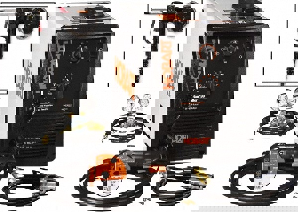 Single Phase 25-190 Amp DC 230V Flux-Core & Solid Wire MIG Welder with Spool Gun