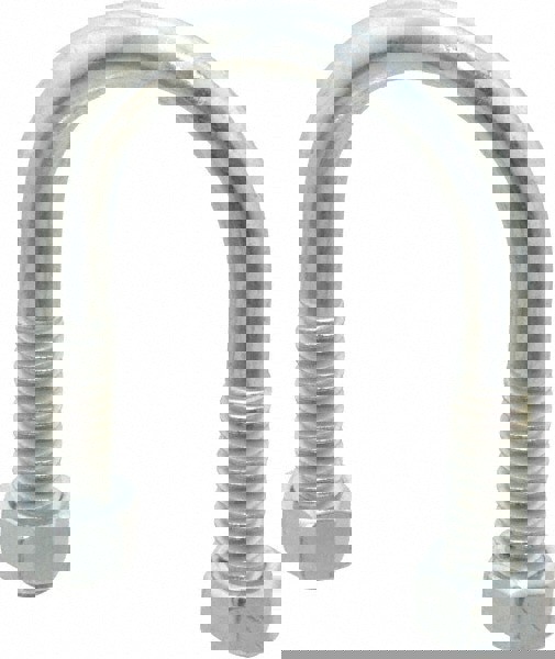 Round U-Bolt: Without Mount Plate, 3/8-16 UNC, 1-1/4