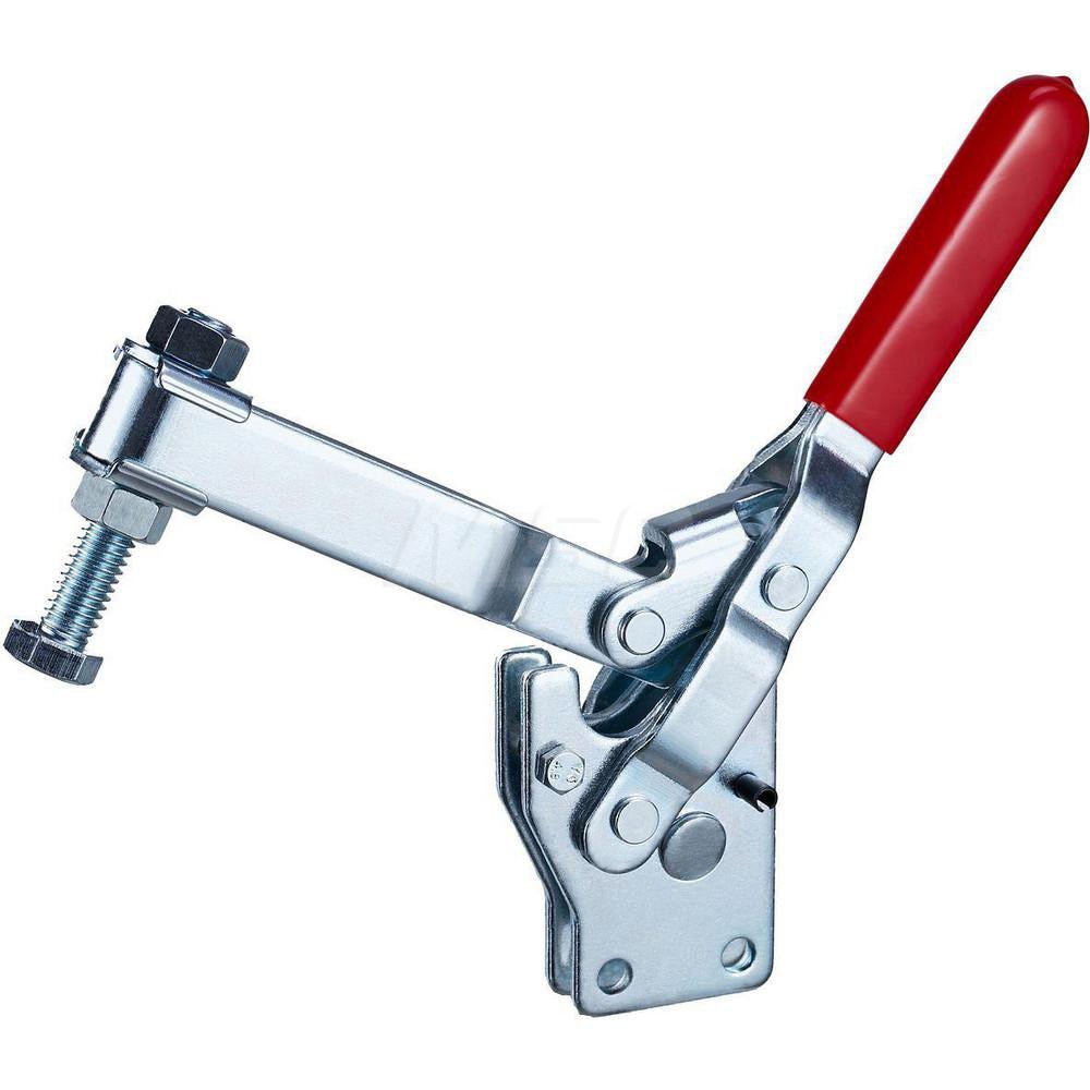 Manual Hold-Down Toggle Clamp: Vertical, 1,000 lb Capacity, U-Bar, Straight Base