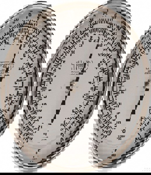 Bimetal Dial Thermometer: 0 to 140 &deg; F, 9