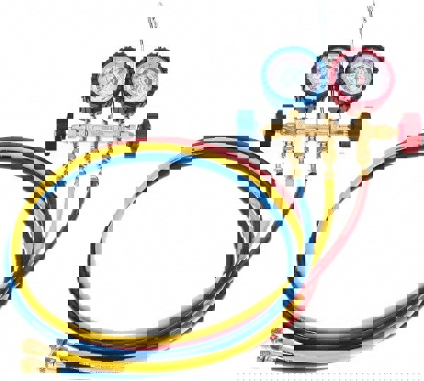 2 Valve Manifold Gauge with 3/5' Hose