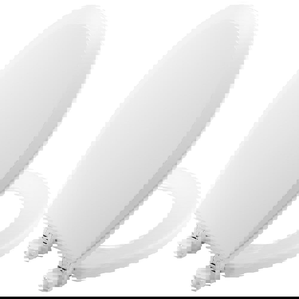 Toilet Seats; Type: Standard; Closed ; Style: Round ; Material: Enameled Wood ; Color: Cotton White ; Outside Width: 14.375in (Inch); Inside Width: 8.3750in (Inch)