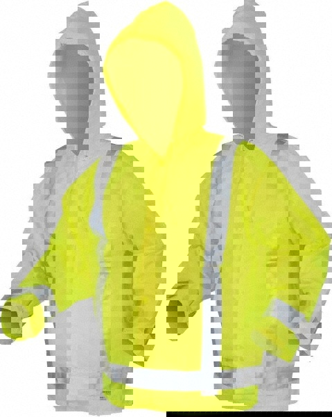 Rain Jacket: Size 2X-Large, Lime, Polyester & Polyurethane