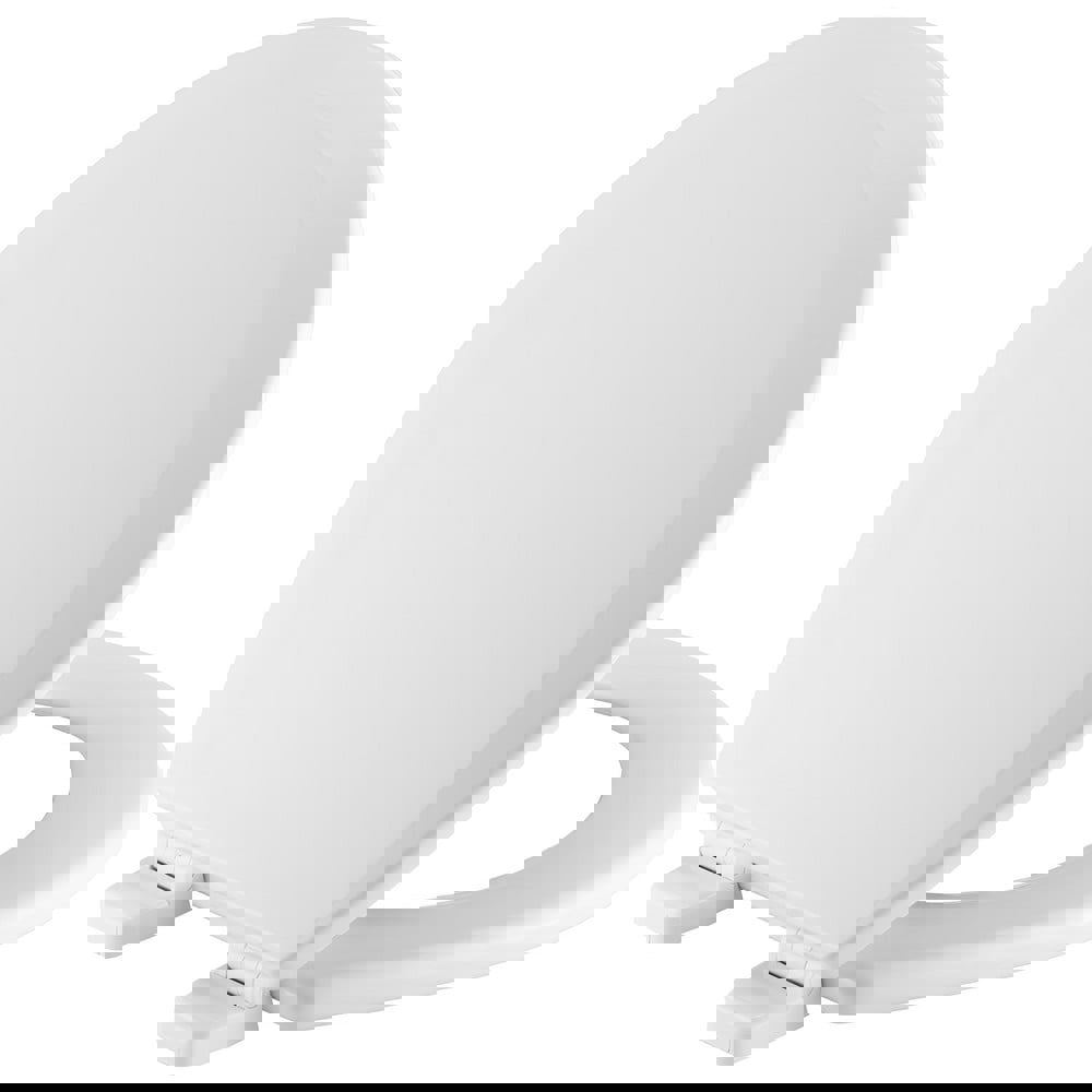 Toilet Seats; Type: Standard; Closed ; Style: Round ; Material: Enameled Wood ; Color: White ; Outside Width: 14.375in (Inch); Inside Width: 8.3750in (Inch)