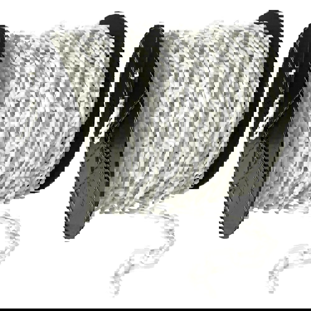 Barrier Rope & Chain; Type: Safety Chain ; Snap End Material: Plastic; Polyethylene ; Hook Fitting Material: Plastic ; Color: White ; Link Type: Straight Link ; Rope/ Chain Material: Plastic; Polyethylene