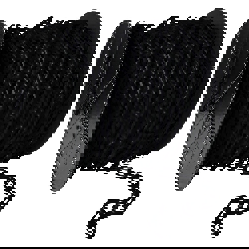 Barrier Rope & Chain; Type: Safety Chain ; Snap End Material: Plastic; Polyethylene ; Hook Fitting Material: Plastic ; Color: Black ; Link Type: Straight Link ; Rope/ Chain Material: Plastic; Polyethylene